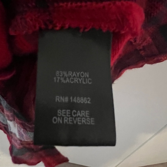 Torrid Red Plaid Button Down Shirt - Picture 5 of 7